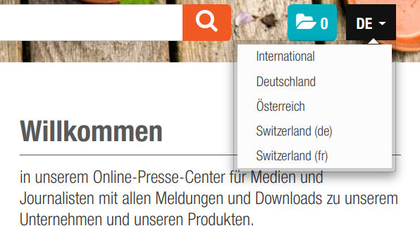 Mehrsprachiges Frontend
