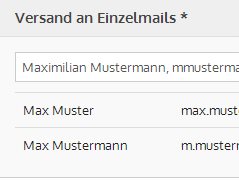 Versand von Meldungen an Einzelkontakte