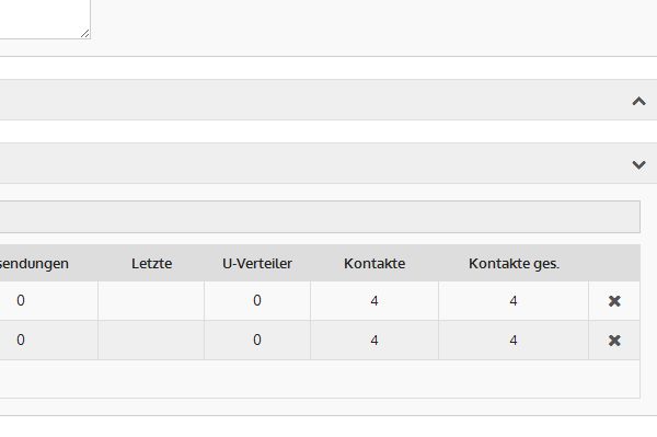 Direkter Aufruf aller einem Verteiler zugeordneten Kontakte aus einem Kontakt heraus