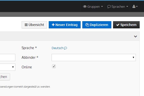 Stehen Vorlagen für Meldungen zur Verfügung, die man nur aussenden, aber nicht online stellen, möchte?  
